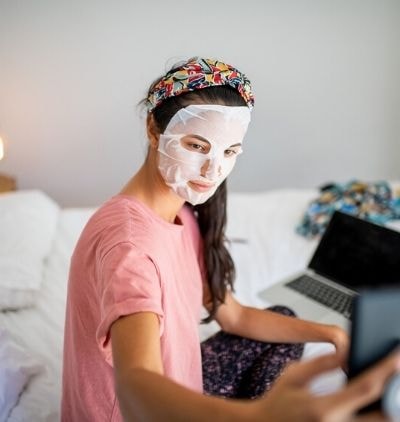 Máscara de hidratação para o rosto